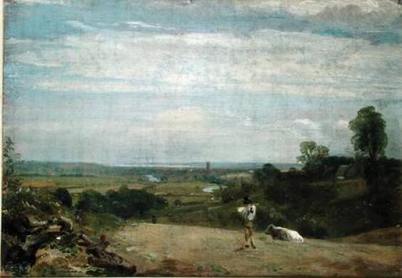 SC20320 Summer Morning: Dedham from Langham by Constable, John (1776-1837) Victoria & Albert Museum, London, UK English, out of copyright